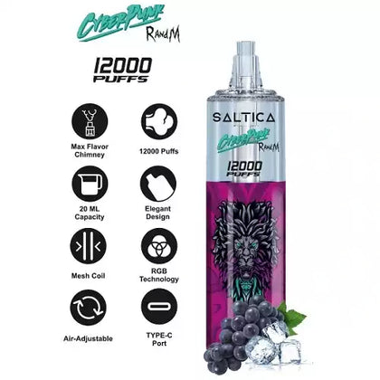 Saltica 12000 Puf Grape Ice